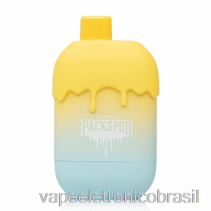 Vape Vaporesso Packwood Packspod 5000 Descartável Banana Flambe (banana ártica)